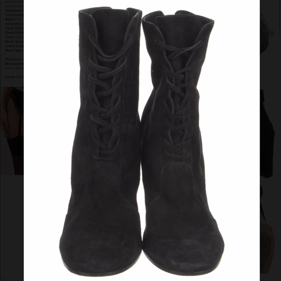 Gianvito Rossi suede lace up ankle booties 7 - Picture 3 of 5